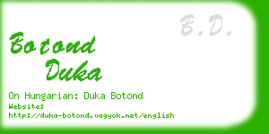 botond duka business card